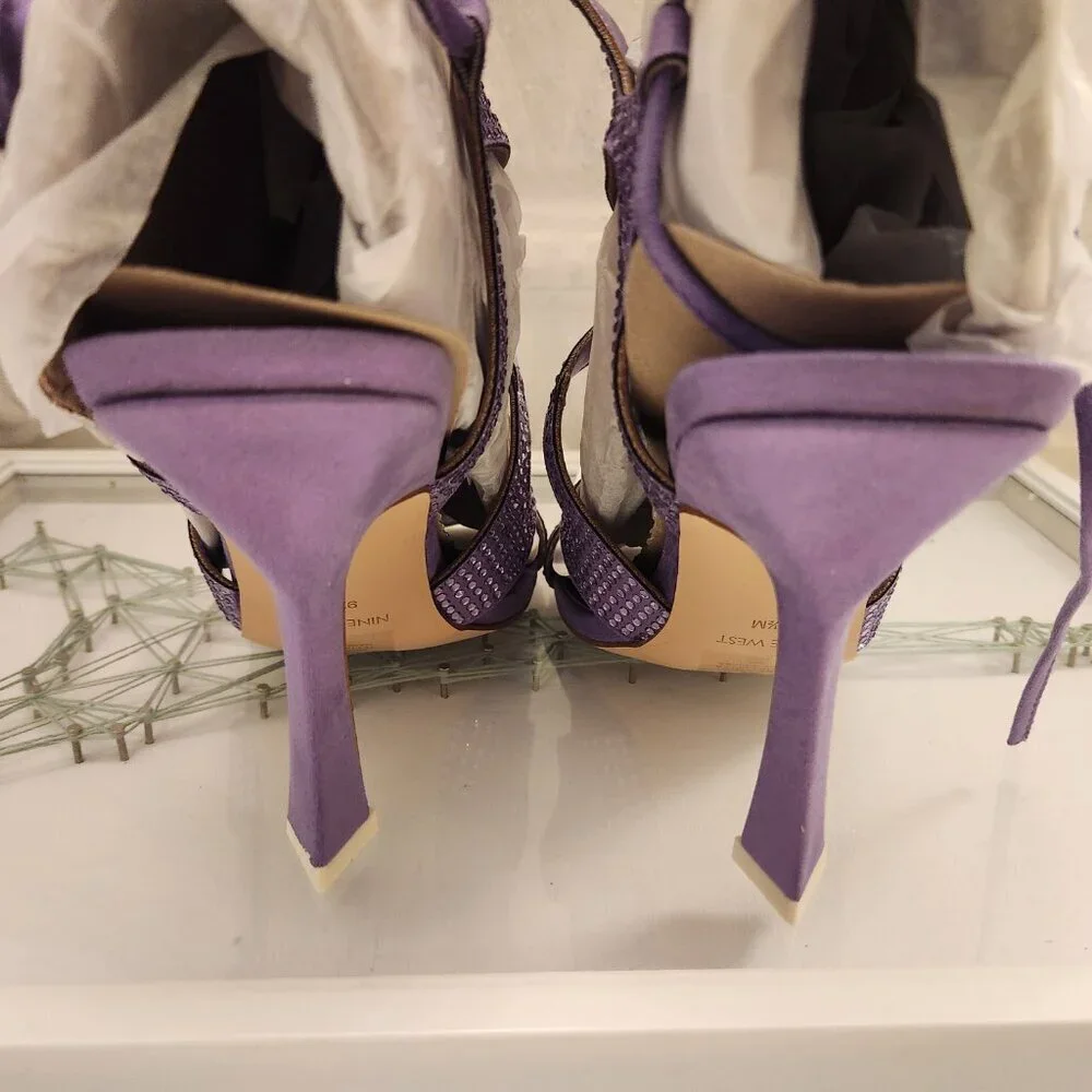Nine West Alanah 2 Faux Suede Pumps in Light Purple Size 9.5, NIB, Strappy Style